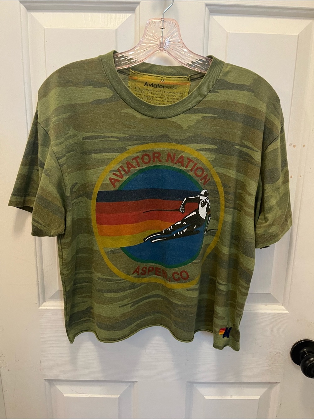 🌈 VGUC Aviator Nation Aspen Camouflage Tee - Sz Medium